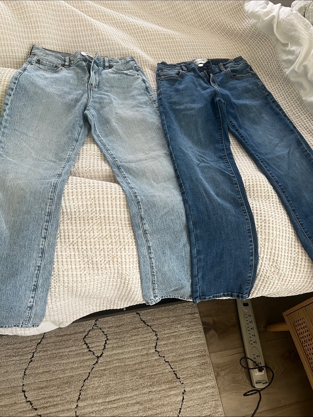 Abercrombie & Fitch Light Blue and Dark Blue Kids' Jeans Duo